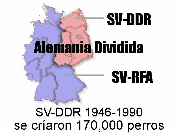 Mapa de ALemania DDR y RFA 
